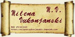 Milena Vukonjanski vizit kartica